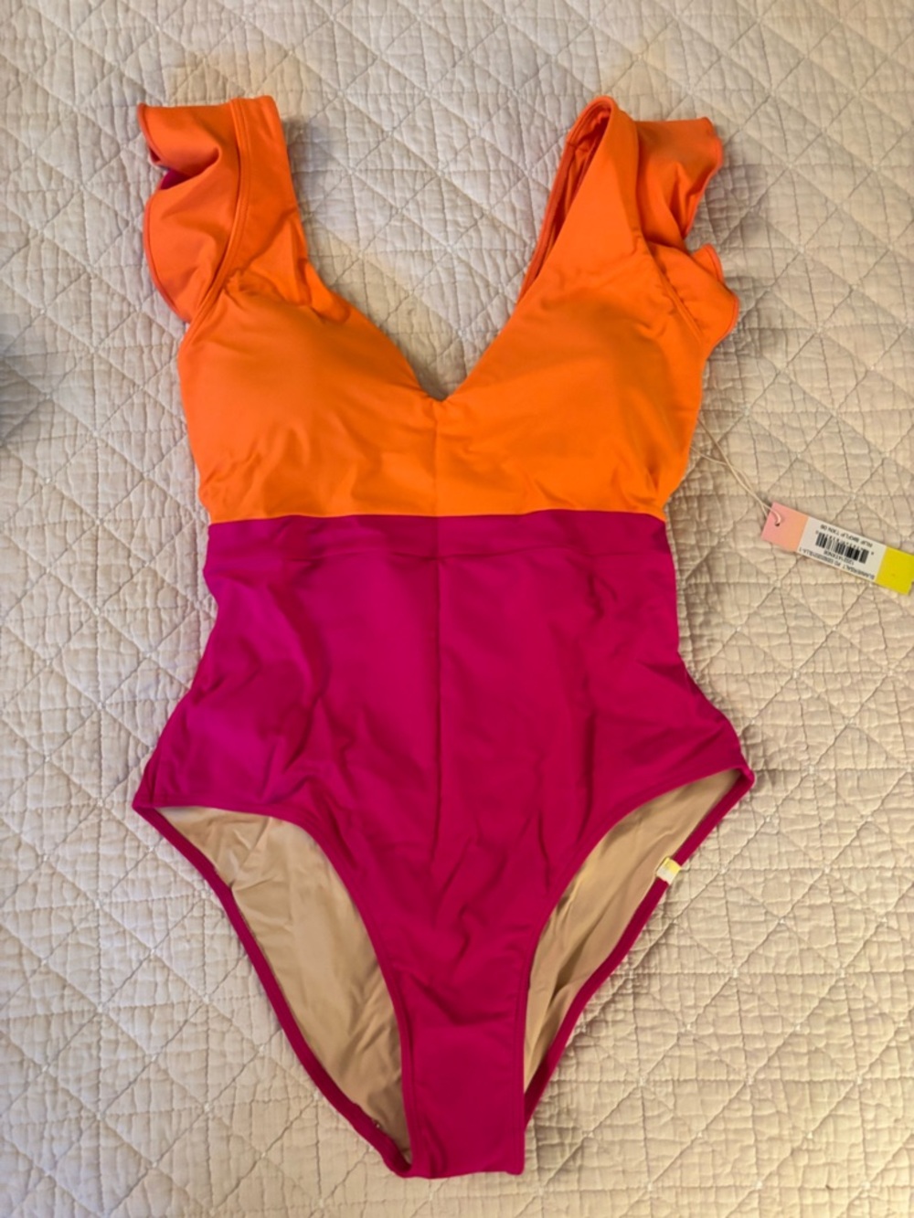summersalt Orange and Pink One-Piece Swimsuit